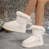 Cozy Faux Fur Trim Boots - Trendsi - Flyclothing LLC