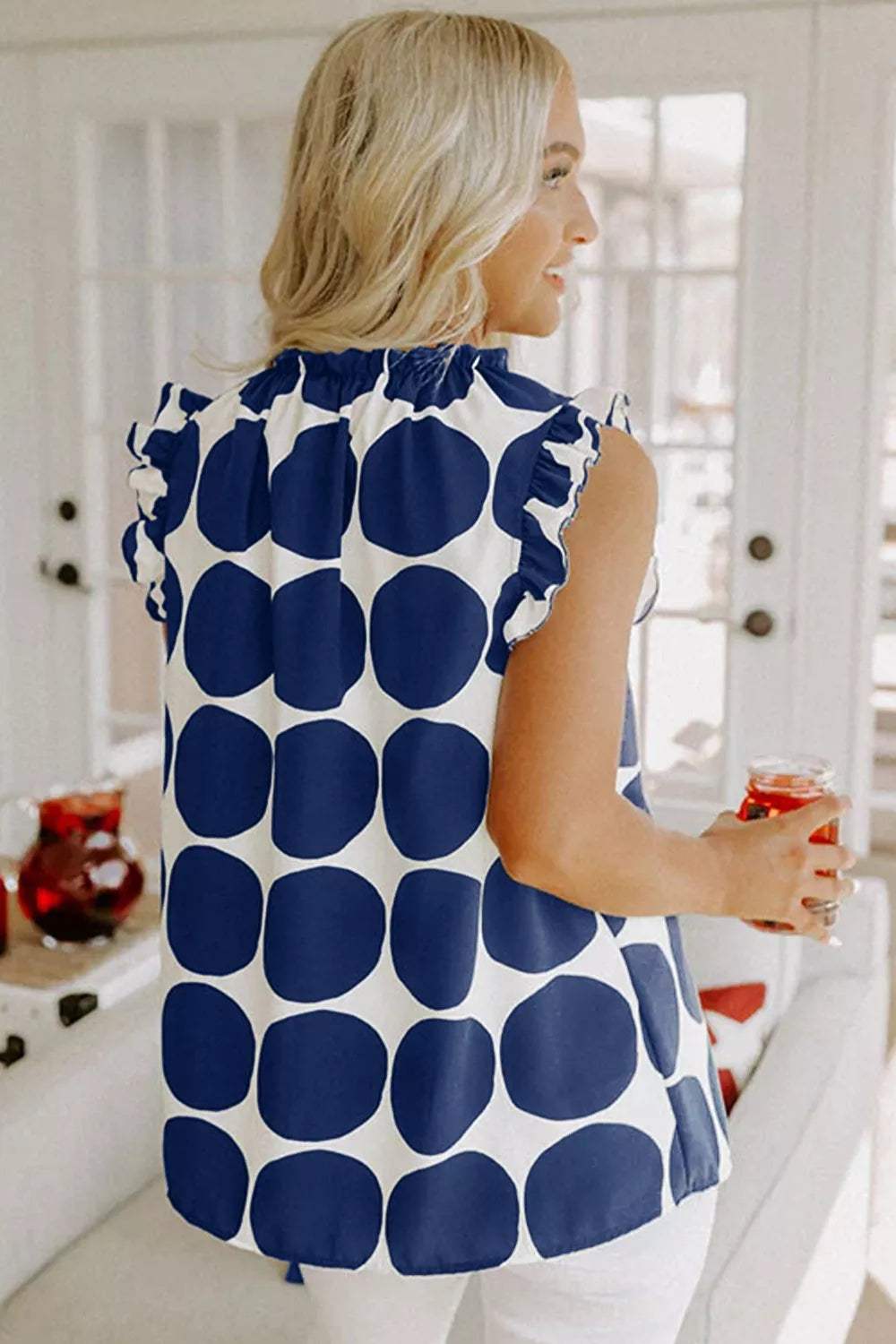 Polka Dot Ruffled Cami - Trendsi - Flyclothing LLC