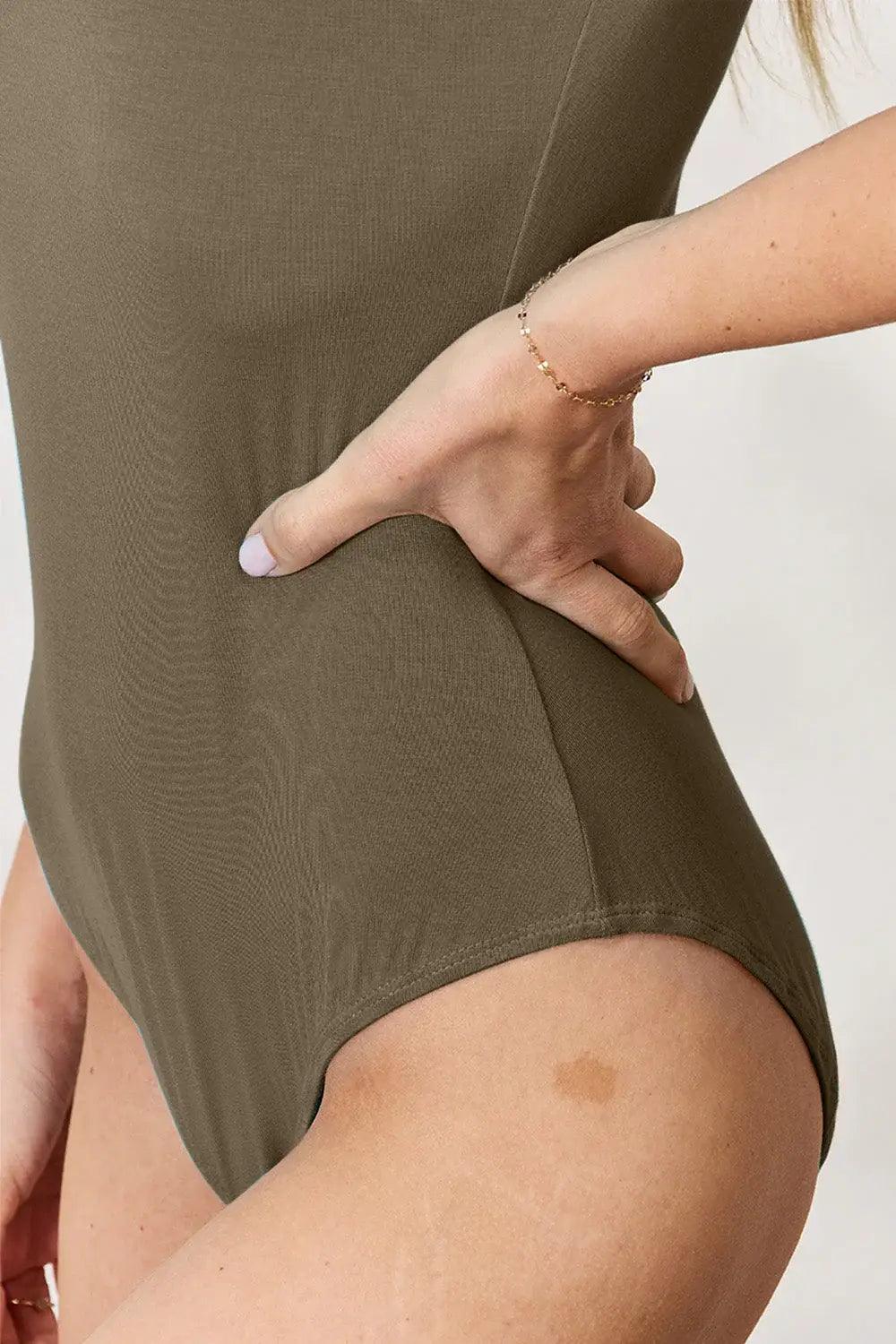 Basic Bae Full Size Round Neck Short Sleeve Bodysuit - ShopBasicbae - Flyclothing LLC