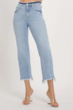 RISEN Full Size High Rise Raw Edge Crop Jeans - Trendsi - Flyclothing LLC