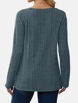 V-Neck Long Sleeve T-Shirt - Trendsi - Flyclothing LLC