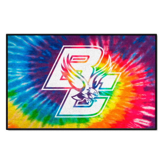 Boston College Eagles Tie Dye Starter Mat Accent Rug - 19in. x 30in. - Boston College