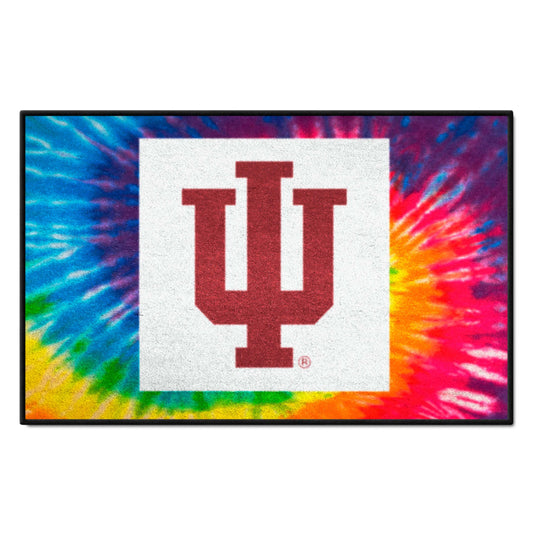 Indiana Hooisers Tie Dye Starter Mat Accent Rug - 19in. x 30in. - Indiana