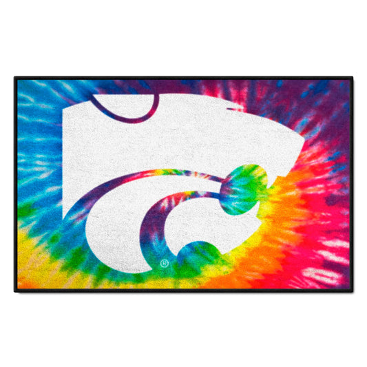 Kansas State Wildcats Tie Dye Starter Mat Accent Rug - 19in. x 30in. - Kansas State
