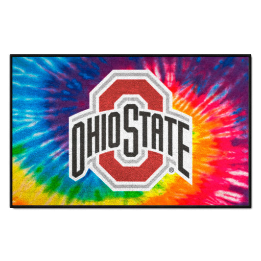 Ohio State Buckeyes Tie Dye Starter Mat Accent Rug - 19in. x 30in. - Ohio State