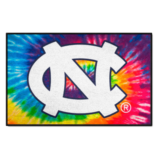 North Carolina Tar Heels Tie Dye Starter Mat Accent Rug - 19in. x 30in. - North Carolina