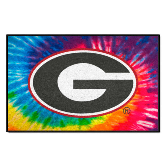 Georgia Bulldogs Tie Dye Starter Mat Accent Rug - 19in. x 30in. - Georgia