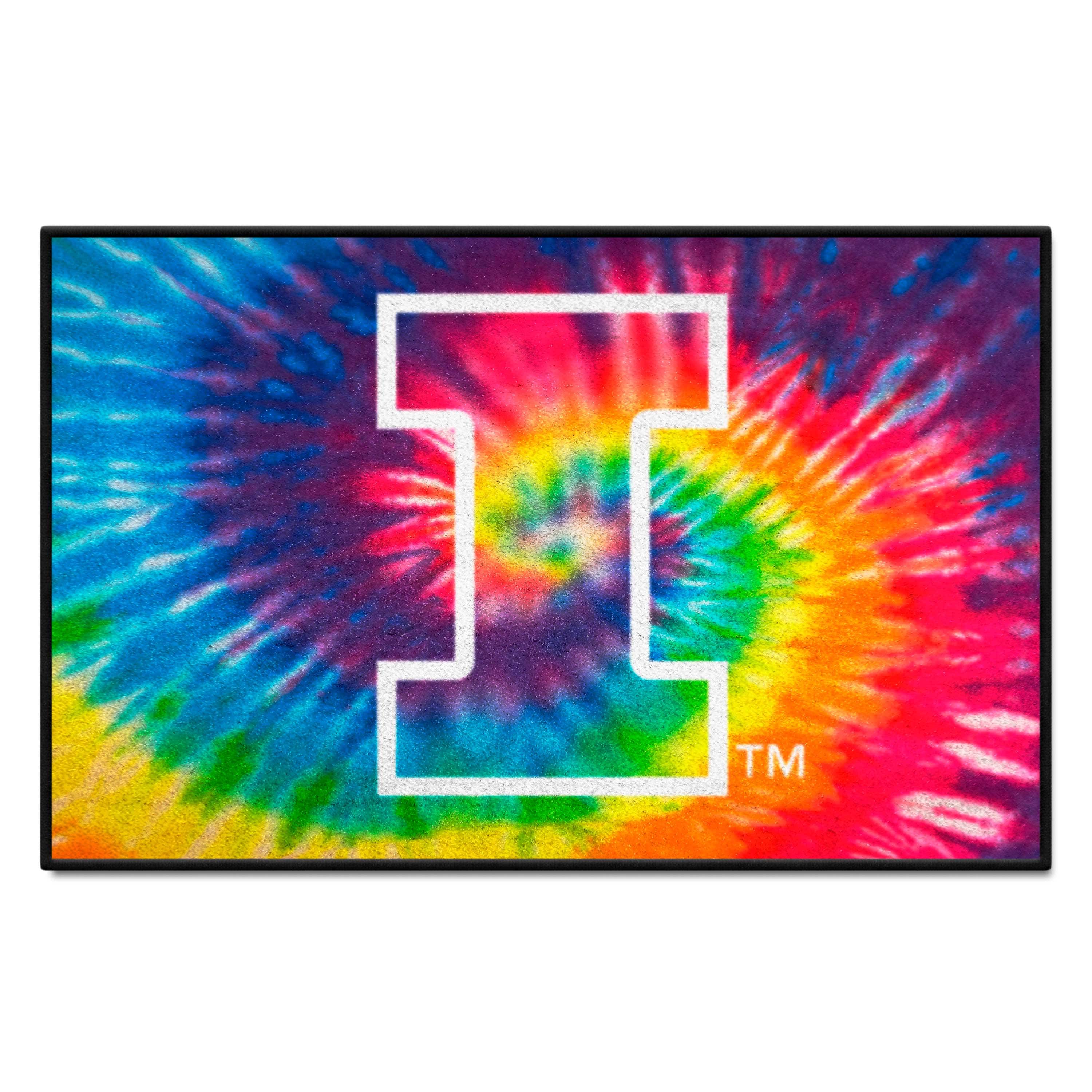 Illinois Illini Tie Dye Starter Mat Accent Rug - 19in. x 30in. - Illinois