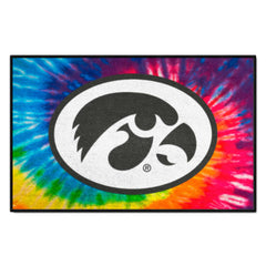 Iowa Hawkeyes Tie Dye Starter Mat Accent Rug - 19in. x 30in. - Iowa