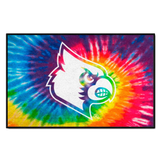 Louisville Cardinals Tie Dye Starter Mat Accent Rug - 19in. x 30in. - Louisville