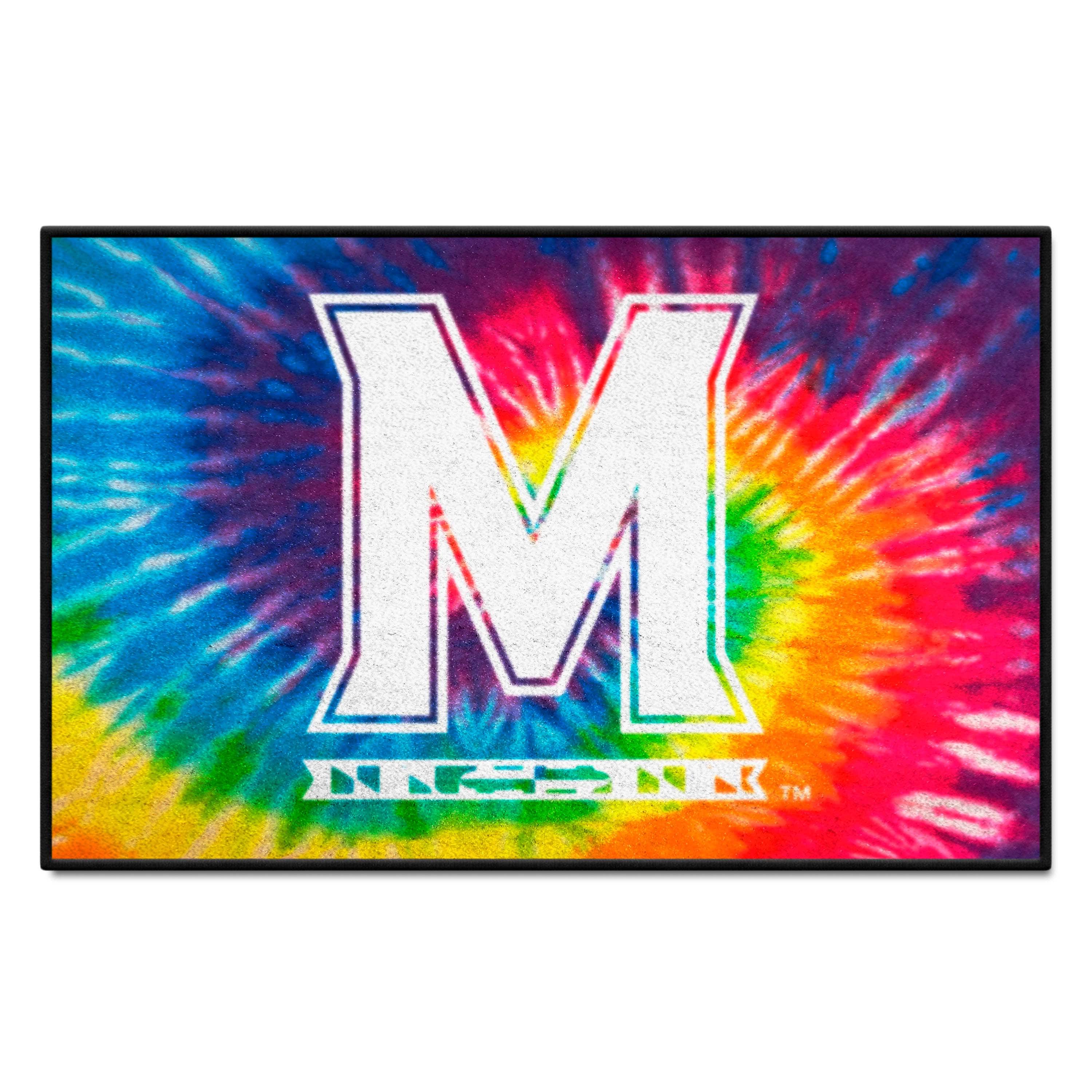 Maryland Terrapins Tie Dye Starter Mat Accent Rug - 19in. x 30in. - Maryland