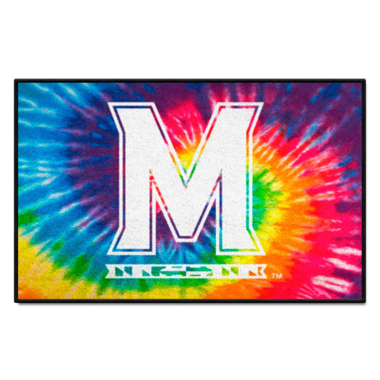 Maryland Terrapins Tie Dye Starter Mat Accent Rug - 19in. x 30in. - Maryland
