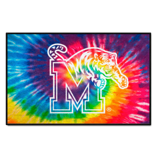 Memphis Tigers Tie Dye Starter Mat Accent Rug - 19in. x 30in. - Memphis