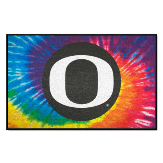 Oregon Ducks Tie Dye Starter Mat Accent Rug - 19in. x 30in. - Oregon