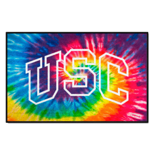 Southern California Trojans Tie Dye Starter Mat Accent Rug - 19in. x 30in.