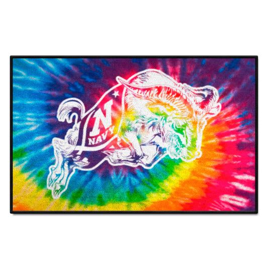 Naval Academy Midshipmen Tie Dye Starter Mat Accent Rug - 19in. x 30in. - Naval Academy