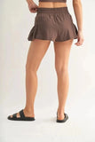 MONO B Smocked High Waist Shorts - Trendsi