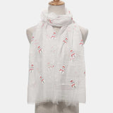 Fringe Snowman Polyester Scarf - Trendsi - Flyclothing LLC