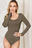 Basic Bae Full Size Round Neck Long Sleeve Bodysuit - Trendsi - Flyclothing LLC