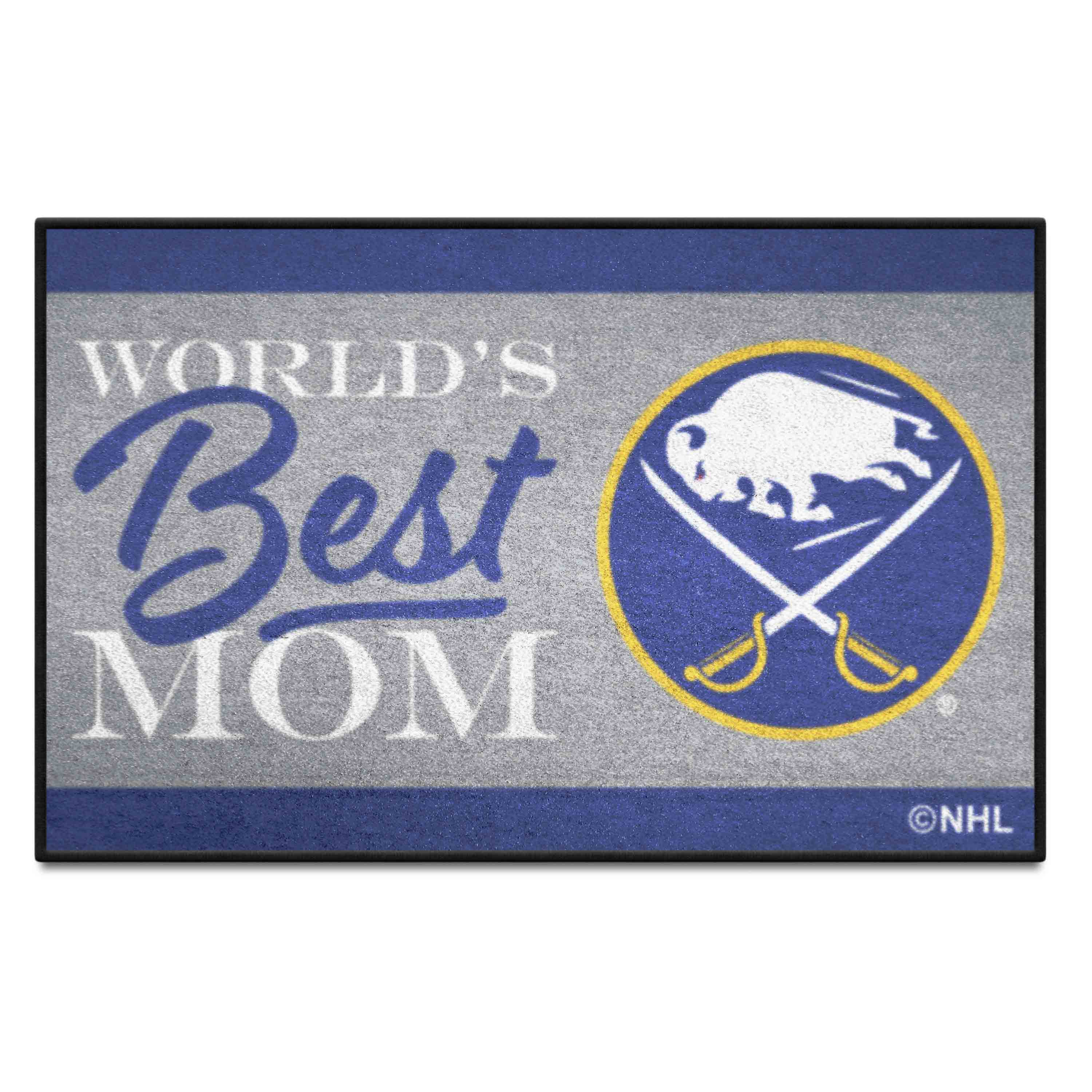 Buffalo Sabres World's Best Mom Starter Mat Accent Rug - 19in. x 30in. - Buffalo Sabres