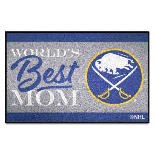 Buffalo Sabres World's Best Mom Starter Mat Accent Rug - 19in. x 30in. - Buffalo Sabres