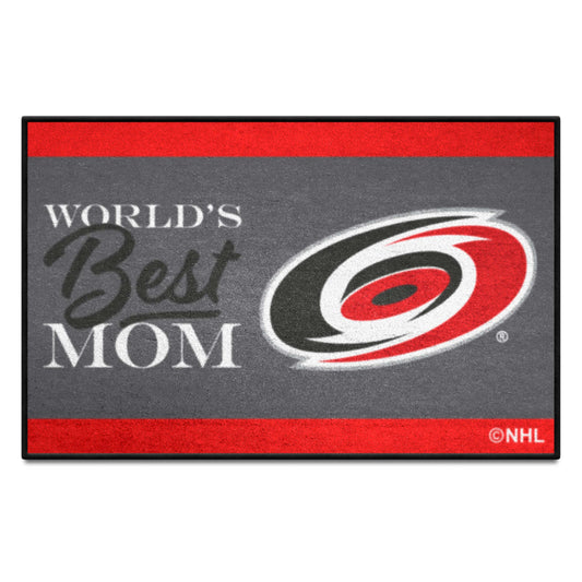 Carolina Hurricanes World's Best Mom Starter Mat Accent Rug - 19in. x 30in. - Carolina Hurricanes