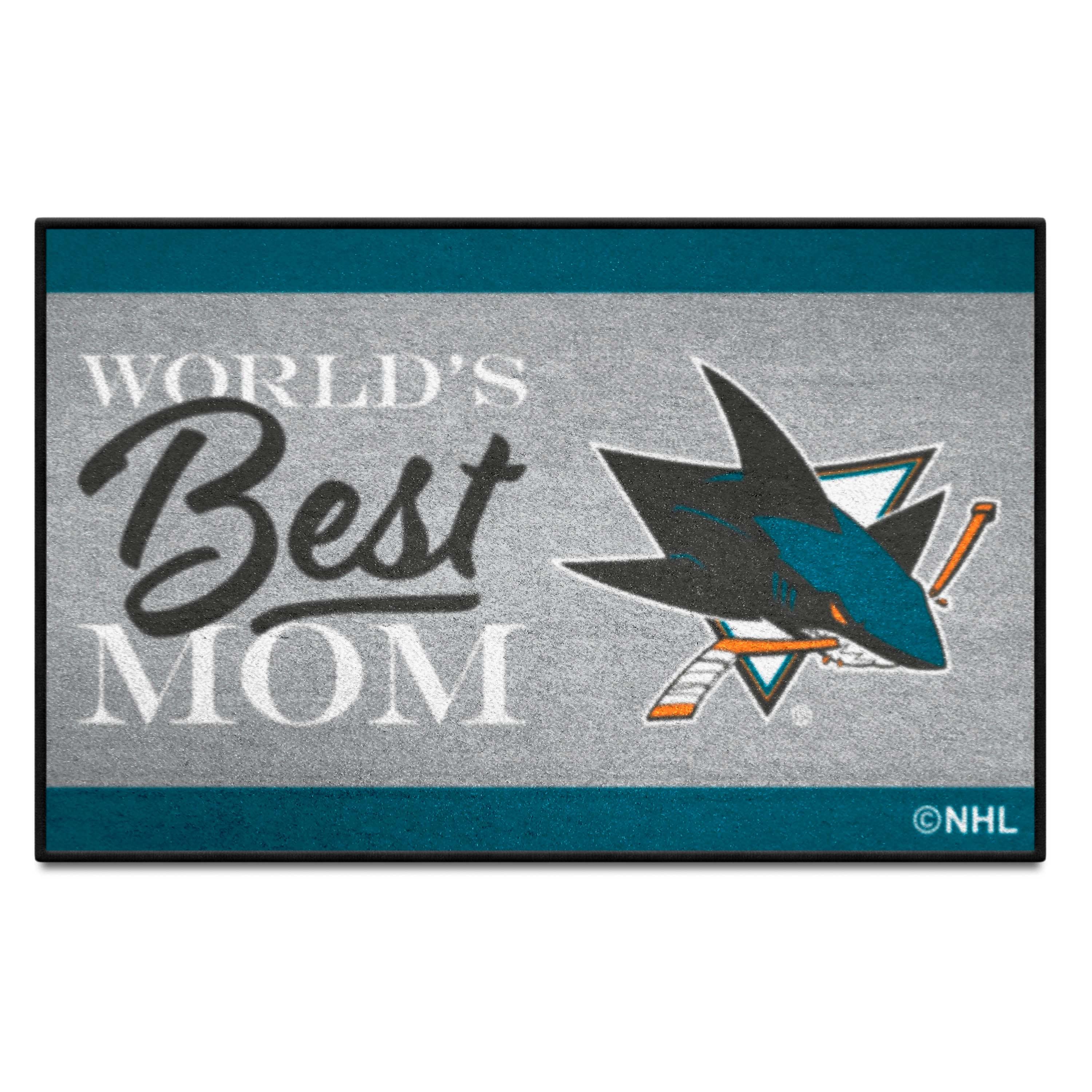 San Jose Sharks World's Best Mom Starter Mat Accent Rug - 19in. x 30in. - San Jose Sharks