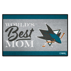 San Jose Sharks World's Best Mom Starter Mat Accent Rug - 19in. x 30in. - San Jose Sharks