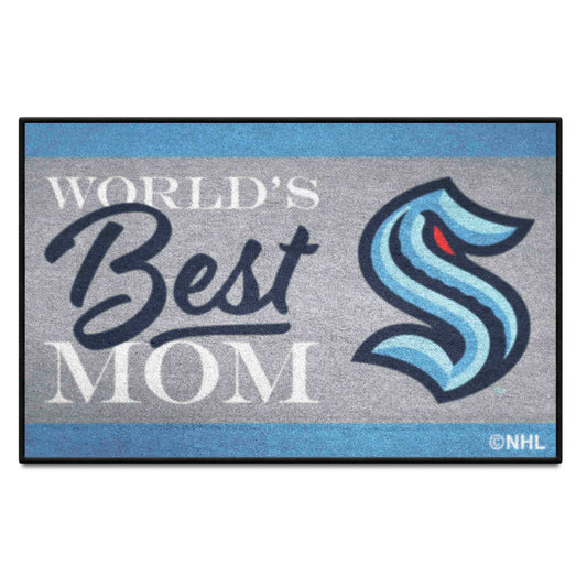 Seattle Kraken World's Best Mom Starter Mat Accent Rug - 19in. x 30in. - Seattle Kraken