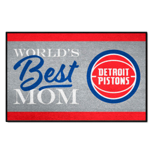 Detroit Pistons World's Best Mom Starter Mat Accent Rug - 19in. x 30in. - Detroit Pistons