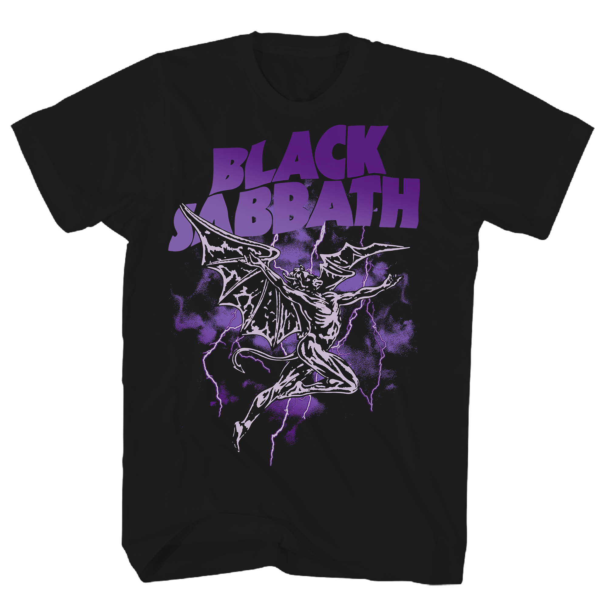 BLACK SABBATH HENRY PURPLE LIGHTENING BLACK T-SHIRT