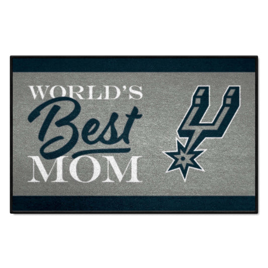 San Antonio Spurs World's Best Mom Starter Mat Accent Rug - 19in. x 30in. - San Antonio Spurs