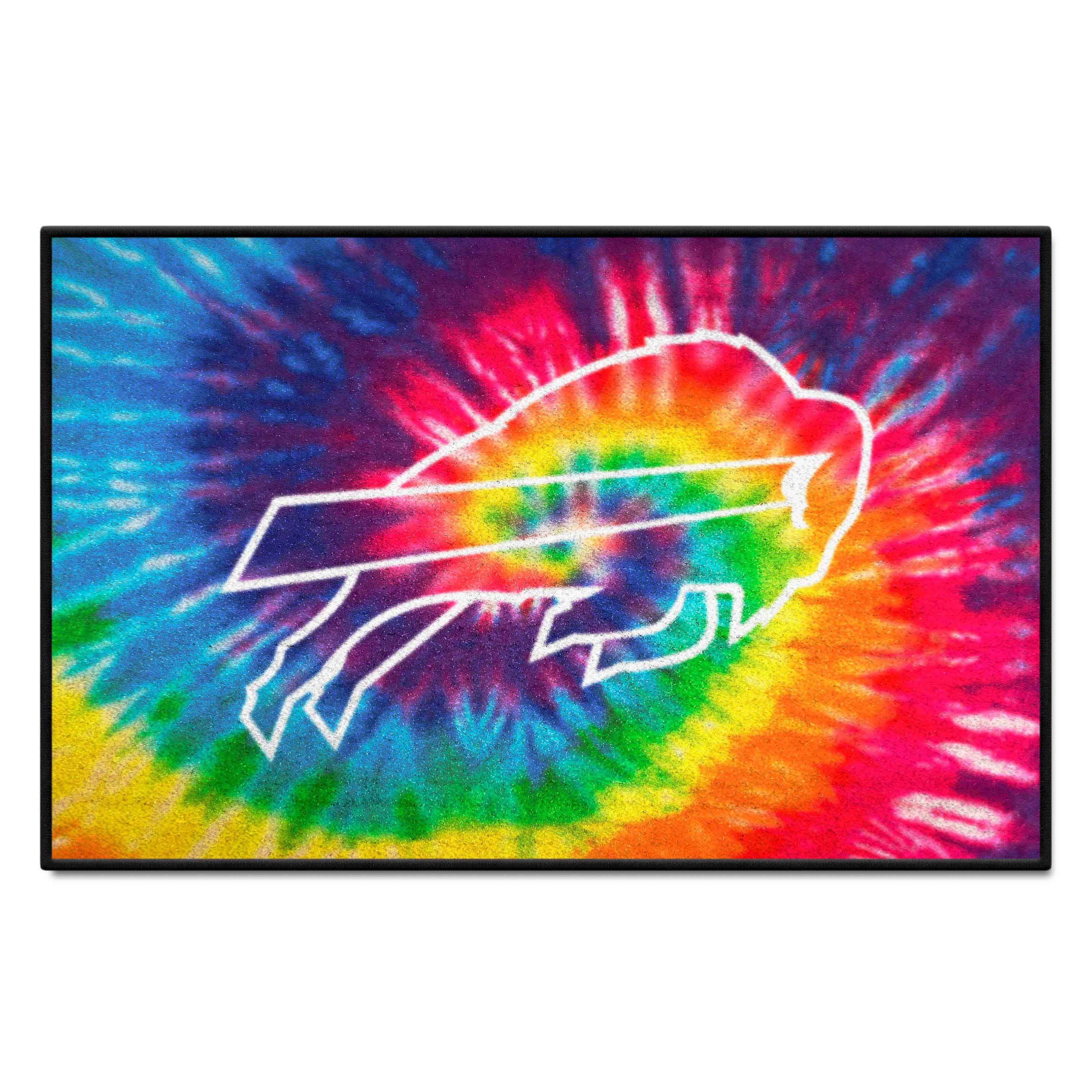 Buffalo Bills Tie Dye Starter Mat Accent Rug - 19in. x 30in. - Buffalo Bills