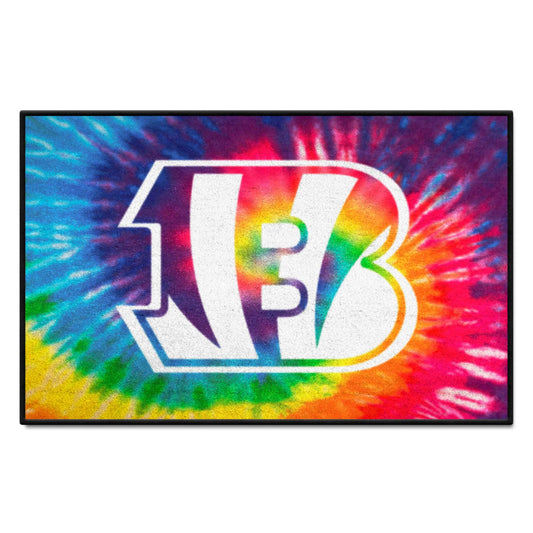 Cincinnati Bengals Tie Dye Starter Mat Accent Rug - 19in. x 30in. - Cincinnati Bengals