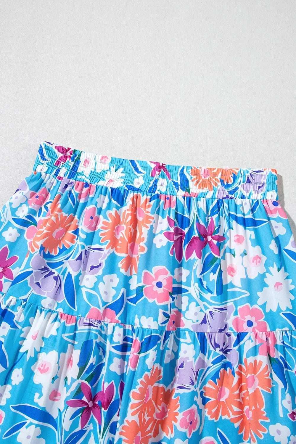 Floral Printed High Waist Split Skirt - Trendsi - Flyclothing LLC