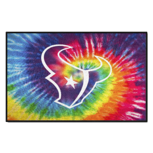 Houston Texans Tie Dye Starter Mat Accent Rug - 19in. x 30in. - Houston Texans