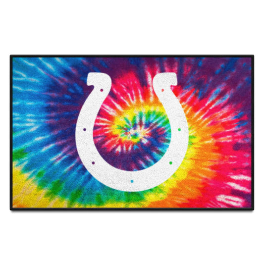 Indianapolis Colts Tie Dye Starter Mat Accent Rug - 19in. x 30in. - Indianapolis Colts