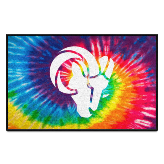 Los Angeles Rams Tie Dye Starter Mat Accent Rug - 19in. x 30in. - Los Angeles Rams