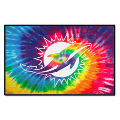 Miami Dolphins Tie Dye Starter Mat Accent Rug - 19in. x 30in. - Miami Dolphins