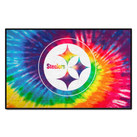 Pittsburgh Steelers Tie Dye Starter Mat Accent Rug - 19in. x 30in. - Pittsburgh Steelers