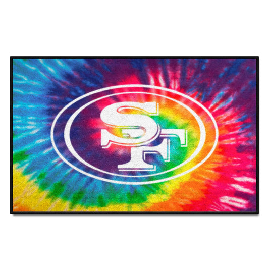 San Francisco 49ers Tie Dye Starter Mat Accent Rug - 19in. x 30in. - San Francisco 49ers