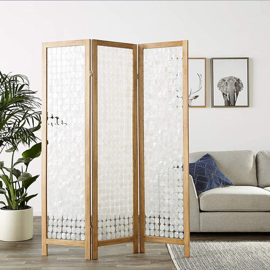 54 X 1.5 X 71 Clear Capiz Shell  Screen - Homeroots