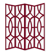 84 X 2 X 84 Red Wood 4 Panel Screen - Homeroots - Flyclothing LLC