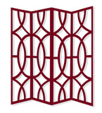 84 X 2 X 84 Red Wood 4 Panel  Screen - Homeroots