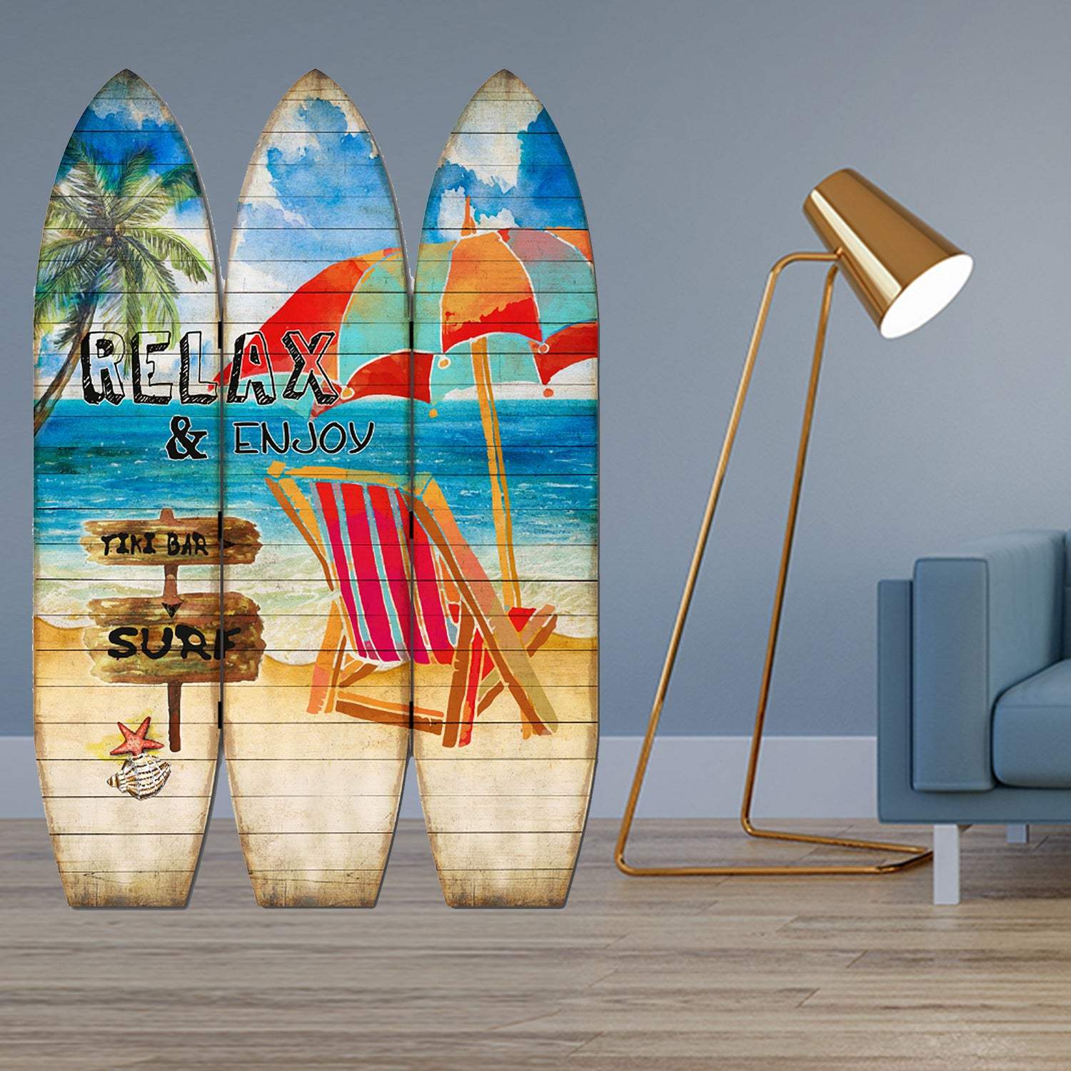 47X1X71 Multicolor Surfboard Screen - Homeroots - Flyclothing LLC