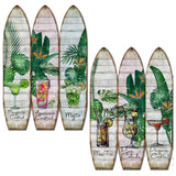 47 X 1 X 71 Multicolor Wood Surfboard  Screen - Homeroots