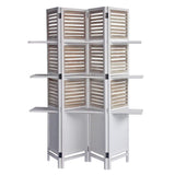 63 X 10 X 71 Traditional White Wood Shutter Screen - Homeroots - Flyclothing LLC