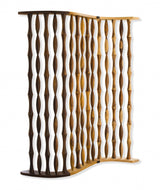 74" Natural Solid Wood Three Panel Screen Room Divider - Homeroots - Flyclothing LLC