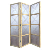 63 X 2 X 84 Silver Wood 3 Panel  Screen - Homeroots