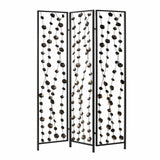 48 X 1 X 71 Gray And Bronze Metal Falling Blooms  Screen - Homeroots